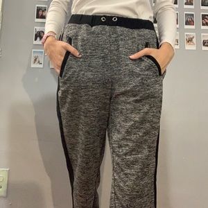 Grey and back joggers
